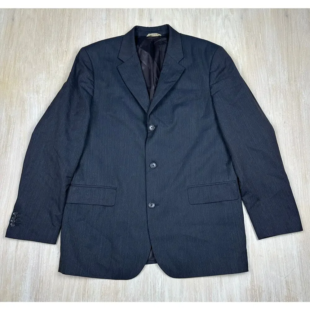 Banana Republic Classic Pinstripe Singe Breasted Notch Lapel Blazer Jacket 44R